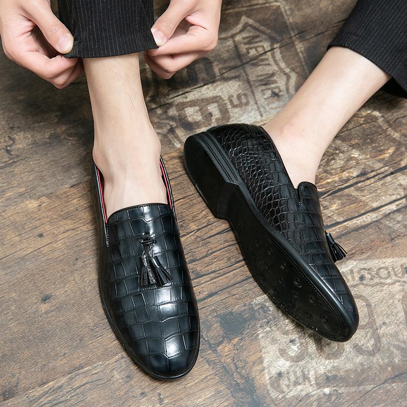 Pánské společenské šaty nadměrné velikosti Italská designérská móda Formální Neformální Obchodní Kožené S třásněmi Svatba Večírek Mokasíny Oxfordky Boty pro muže