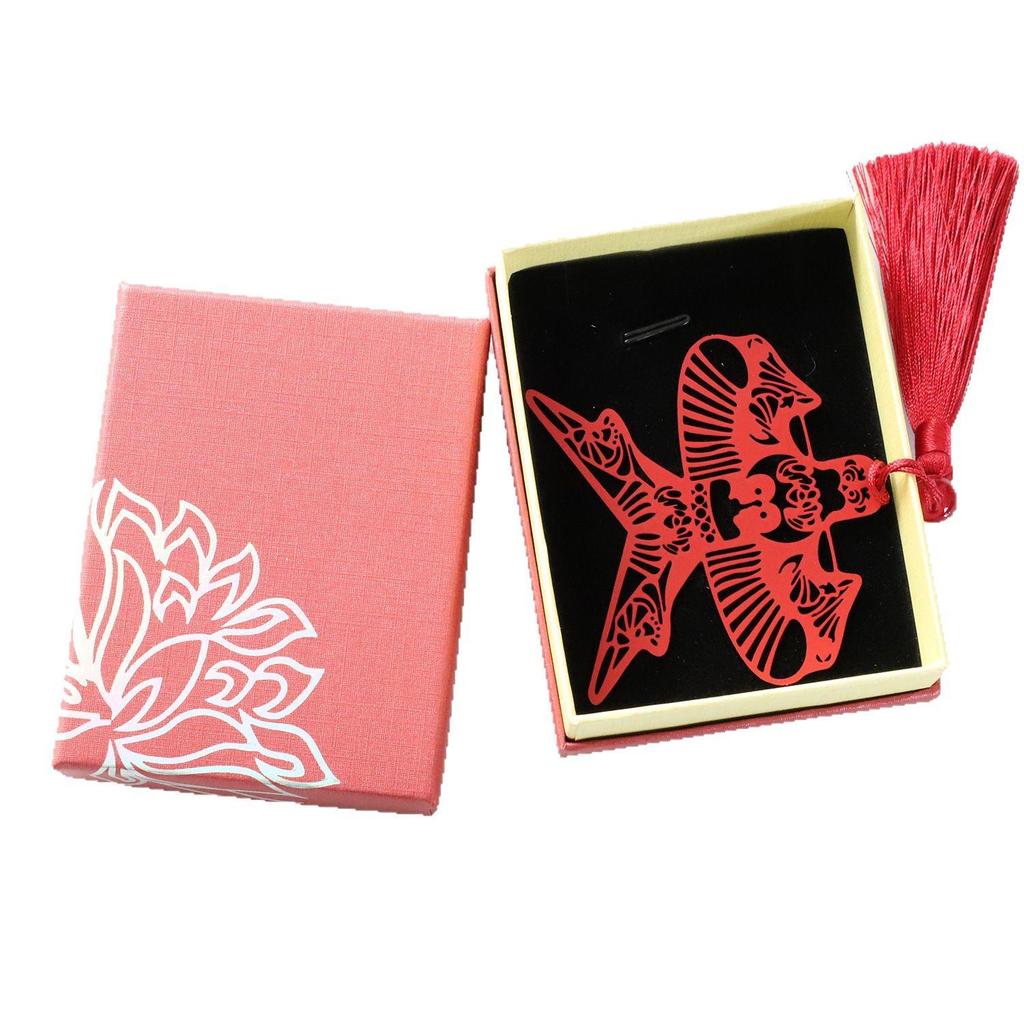 Exquisite Chinese Style Paper Kite Metal Tassel Bookmark - Festival Commemorative Gift