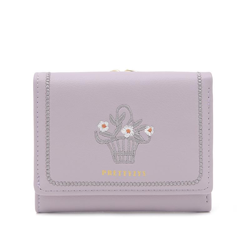 PU Printed Ins Multi Card Folding Women's Coin Wallet