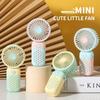 2025 New USB Handheld Charging Fan Cartoon Cute Small Student Charging Small Fan Portable Mini Fan Mini Pocket