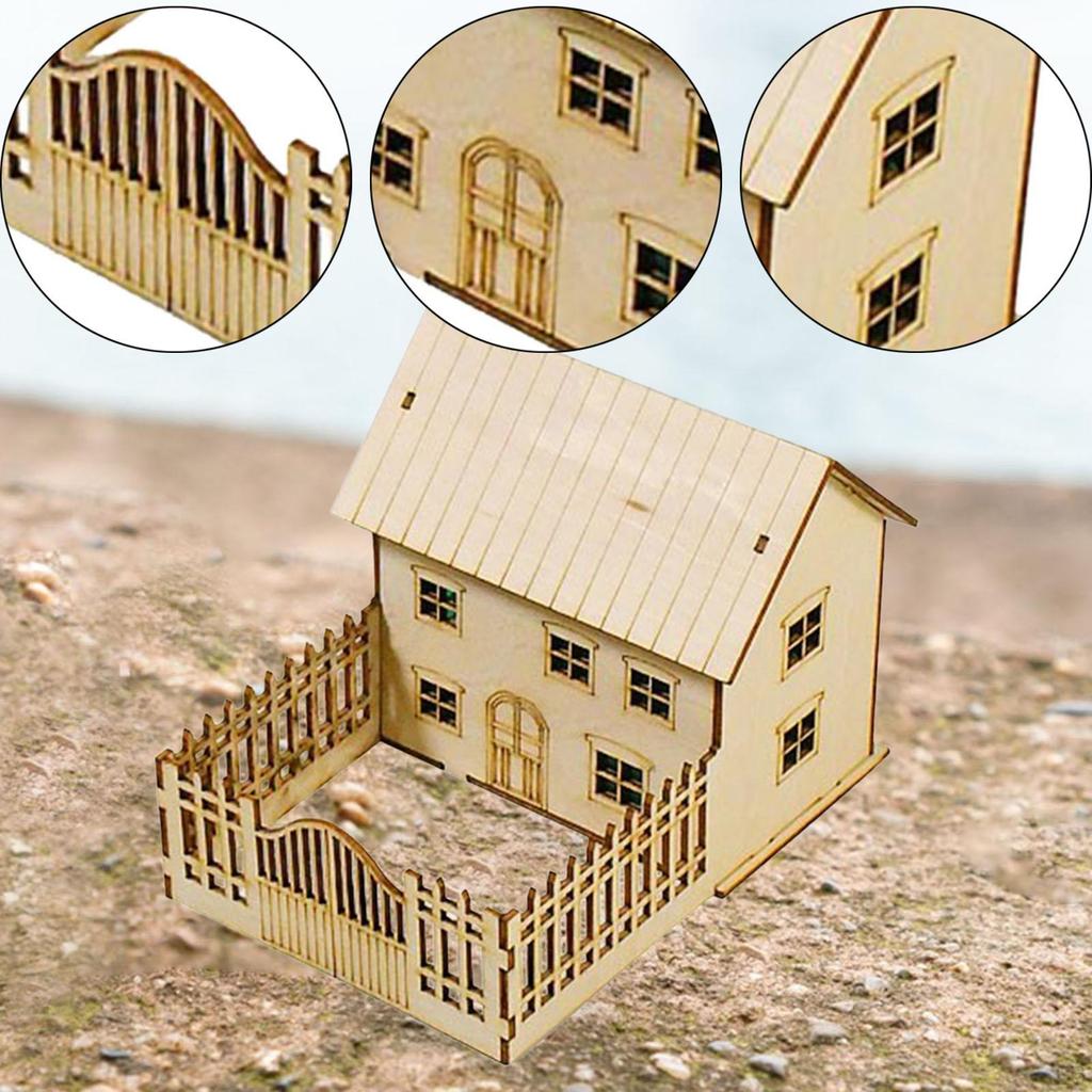 1/64 1/60 Miniature House Made of , Unpainted, Unique Ornament Accessory, DIY Building, Ready for