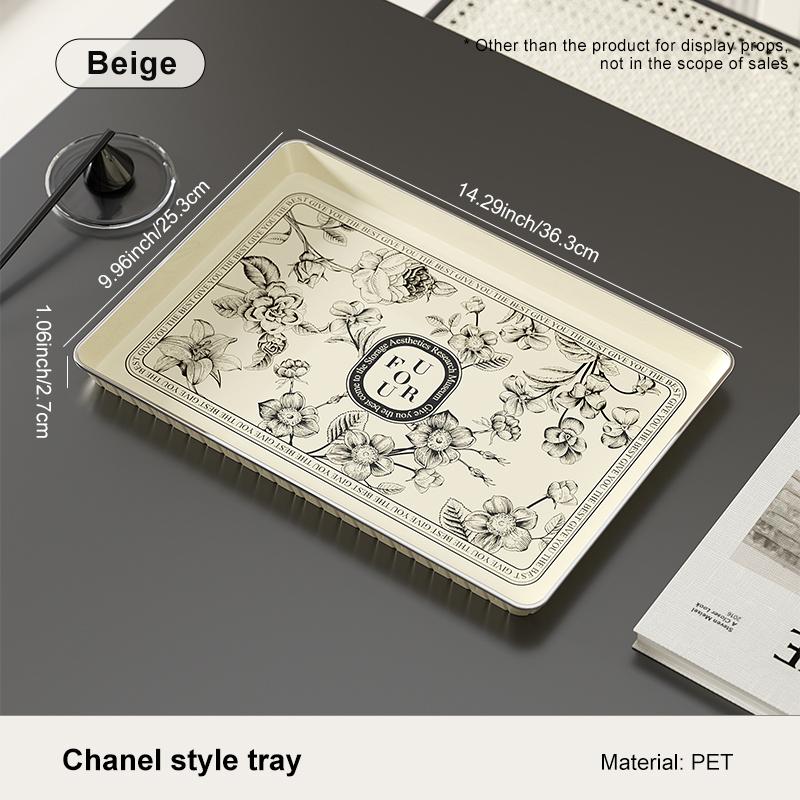 

UFORU Tray Rectangular large home living room water cup tea cake tea set fruit snacks storage tray tea tray