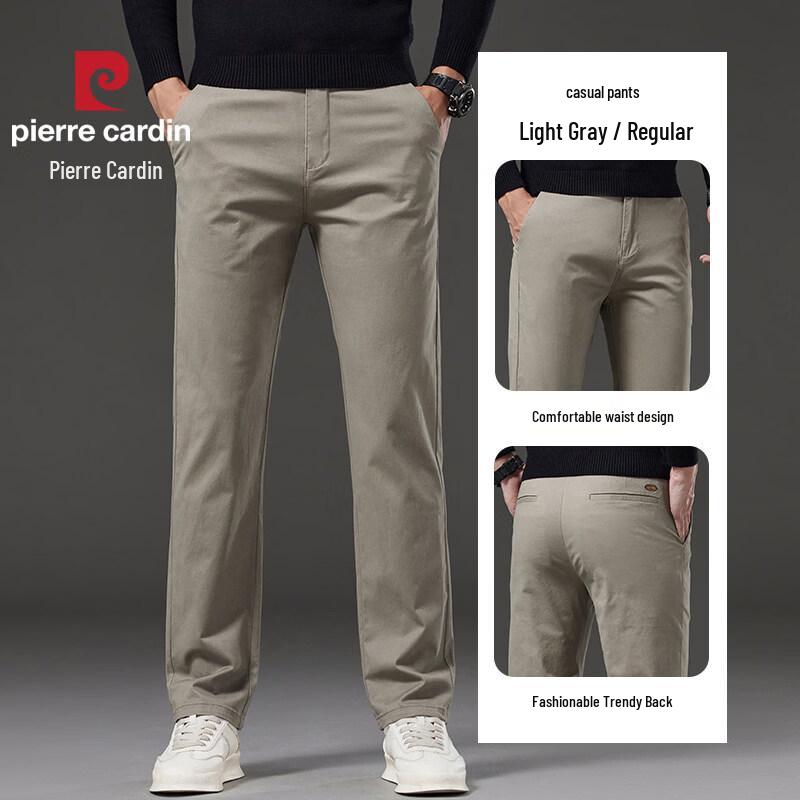 Pierre Cardin Men s Straight Fit Cotton Casual Trousers 32