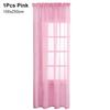 1/2Pcs Rod Pocket Voile Sheer Curtain Door Drape Shades  Living Room Bedroom Kitchen Decoration