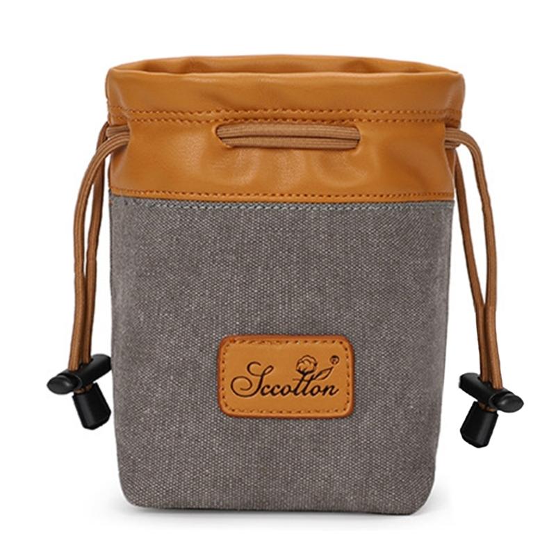 Ergonomic DSLR Camera Drawstring Bag Breathable Padding Multiple Small Compartments For Secure Carrying