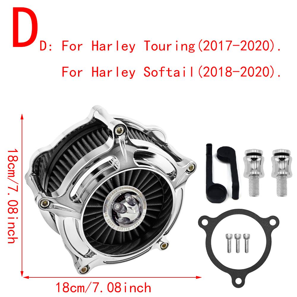 RSD Turbine Air Cleaner Chrome Intake Filter For Harley Sportster XL 48 883 Dyna V-Rod Softail Fat Boy Touring Ultra FLHR FLHX