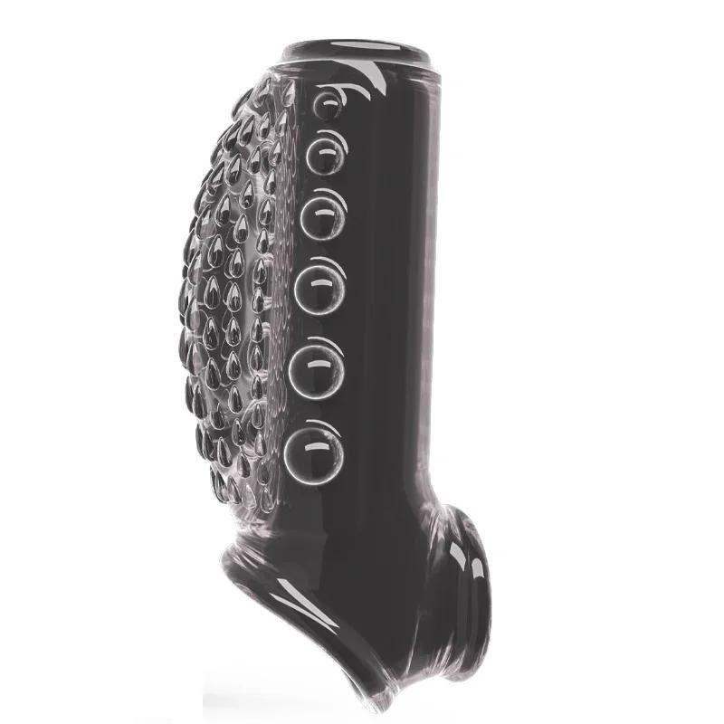 Penis reutilizabil mărește Inele pentru penis Întârzierea ejacularei Prezervative pentru penis Manșon pentru penis Capac pentru glandul din silicon Mărire Jucării sexuale pentru bărbați