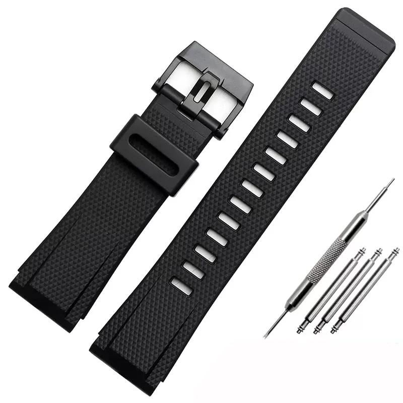 Rubber Strap For Casio G-SHOCK Octagonal GA 2000 GA-2000-1A2 PRG-650 Watchband Waterproof Bracelet Silicone Sport Wristband 24MM