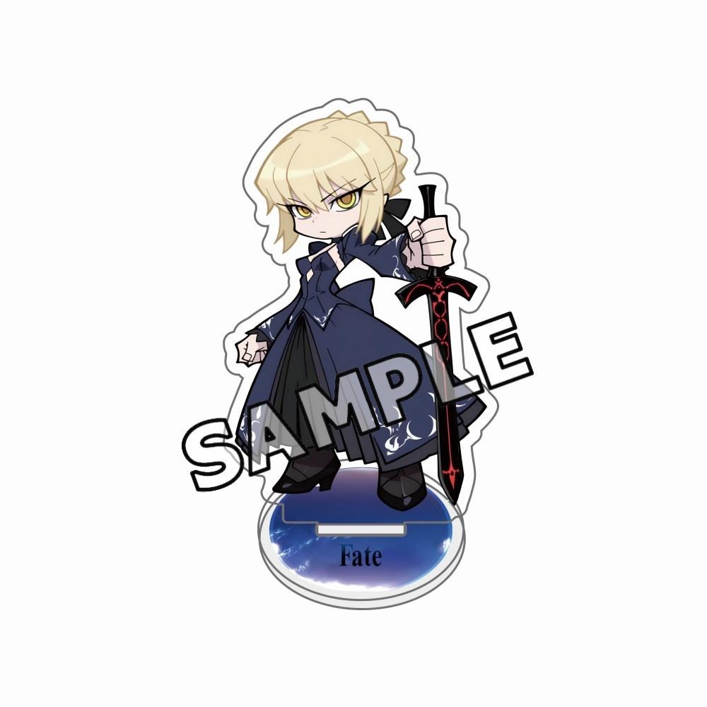 

Anime Game Fate Grand Order FGO Stay Night Zero Saber Gilgamesh Archer Lancer Chibi Acrylic Stand Keychain Desktop Ornament Gift 10 cm