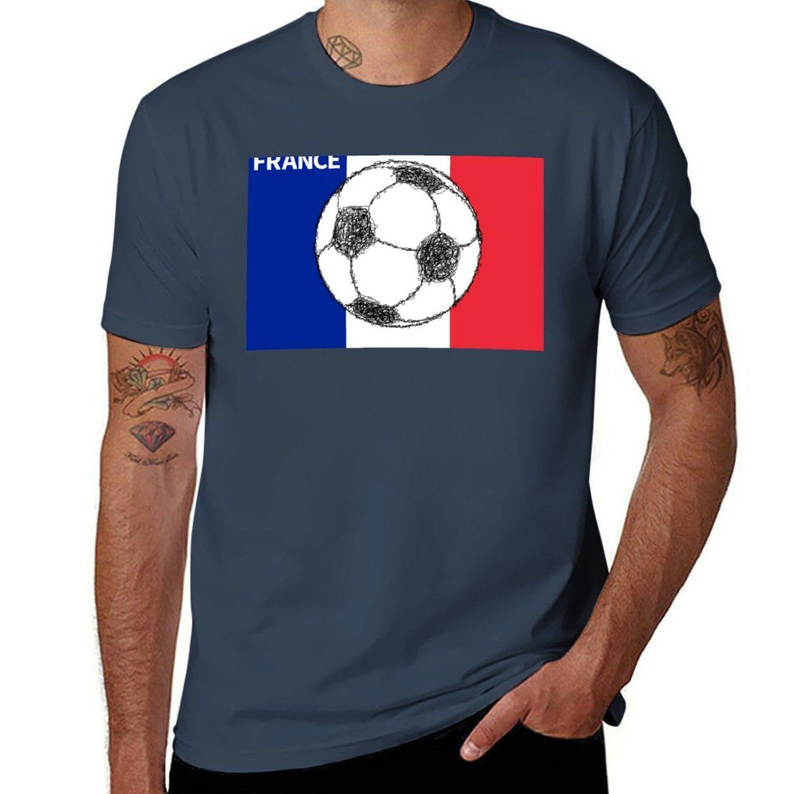 Футболка \\ Франция футболки для мужчин упаковка белая мужская футболка летняя футболка S