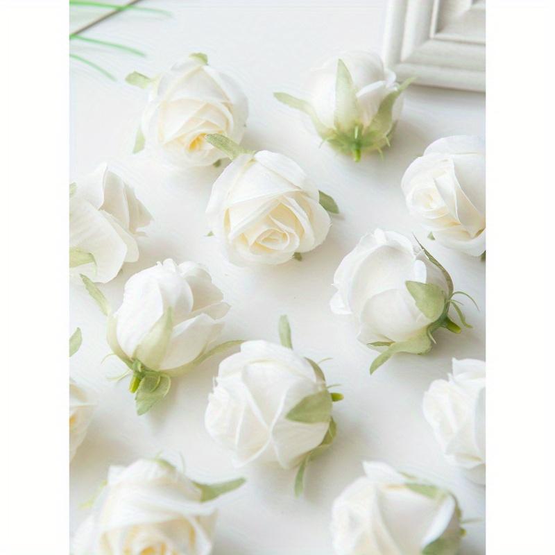 10 Pezzi Testa e Bocciolo di Rosa Artificiale Decorazione Matrimonio Fiore da Polso Sposa Fiore da Tenere in Mano Testa di Fiore Materiale Floreale Fai da Te Regalo San Valentino Matrimonio