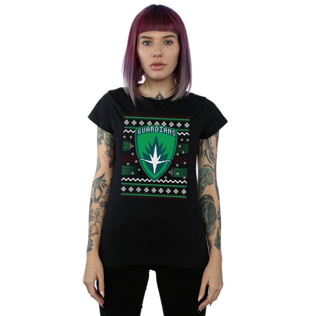 Marvel Womens/Ladies Guardians Of The Galaxy Fair Isle Cotton T-Shirt