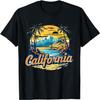 Retro California Home State CA Nature Sunset Vintage T-Shirt