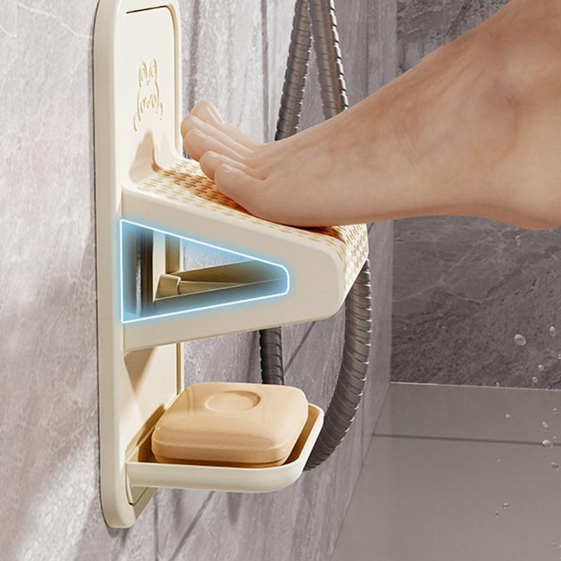 Bathroom Shower Foot Rest Shaving Leg Step Aid Grip Holder Pedal Step Suction Cup Non Slip Foot Pedal Wash Feet Accessories