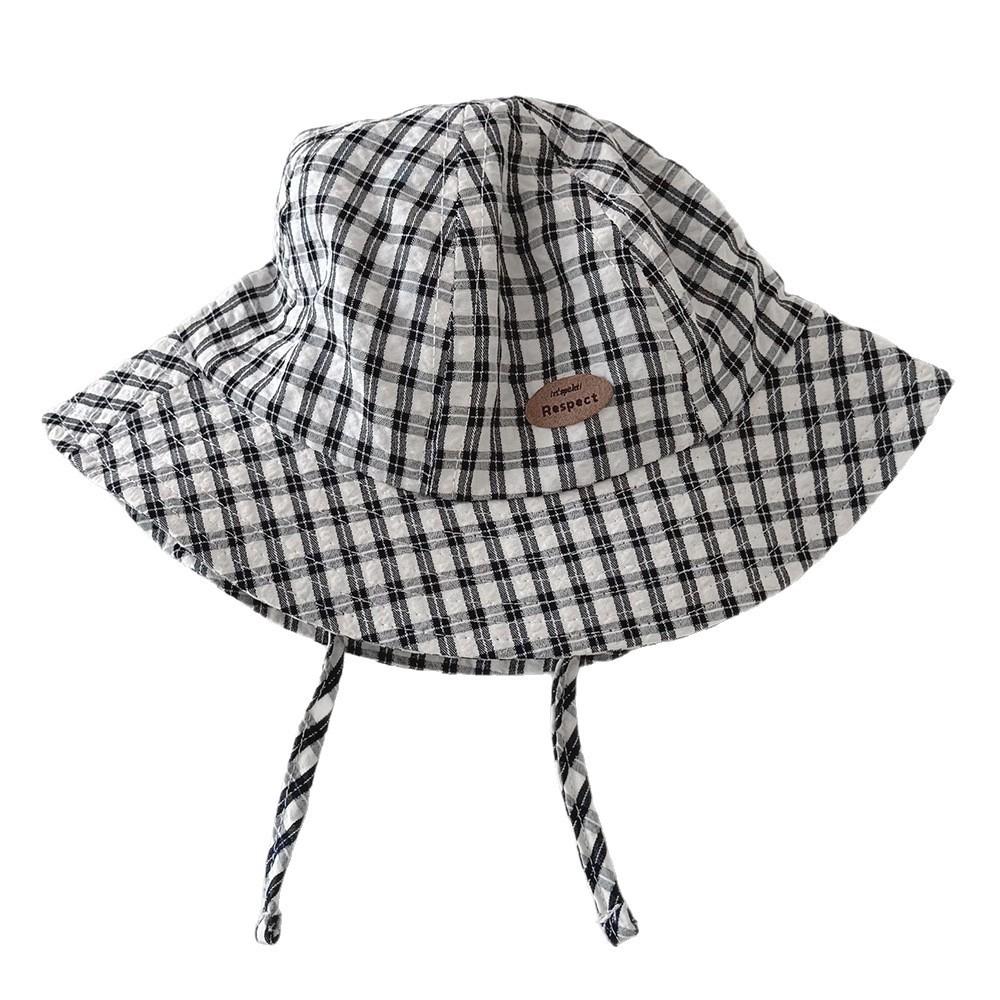 Kinder Vintage Karo Eimerhut Dünne Frühling Herbst Sonnenschutzmütze für Jungen und Mädchen Sommer Outdoor Sonnenschutz