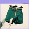 Casual Womens Summer Shorts With High Waist And Spliced Design For Daily Wear