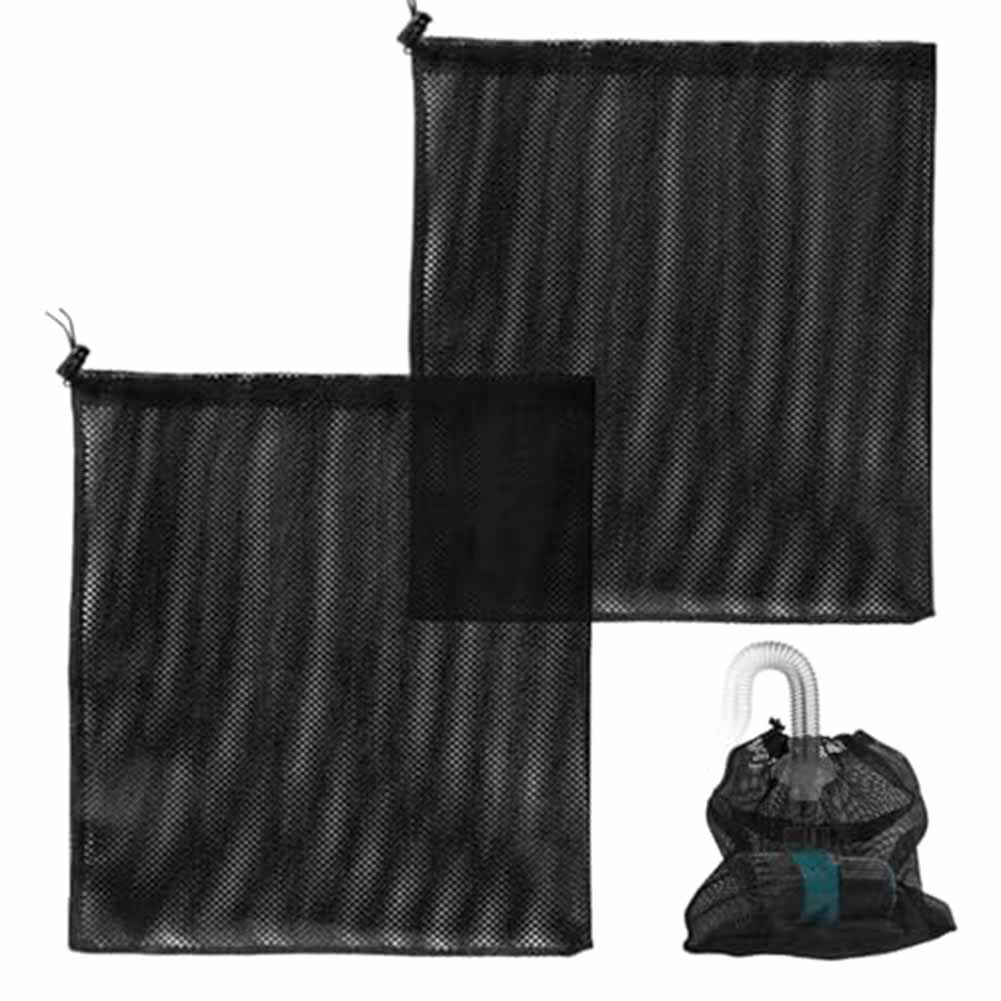 2 Pcs Pump Barrier Bag With Drawstring Pond Pump Filter Mesh Bag Fish Pond Filter Bag Water Pump Filter Mesh