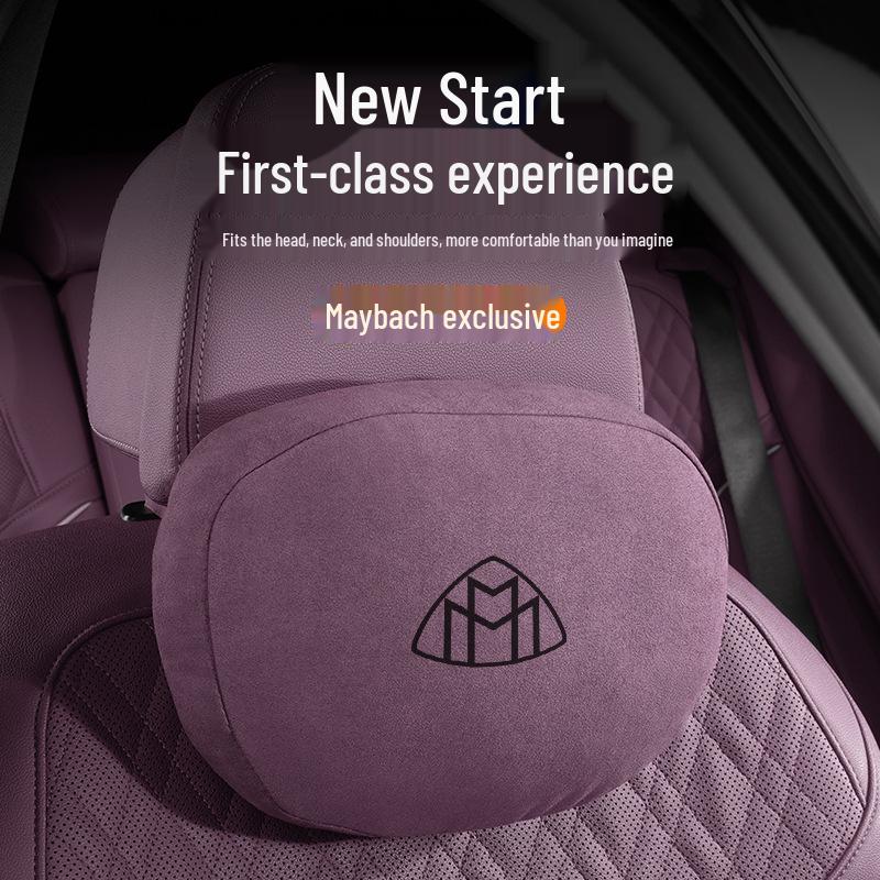 Maybach Mercedes-Benz Xiaomi SU7 Car Neck & Lumbar Support Cushion - Purple