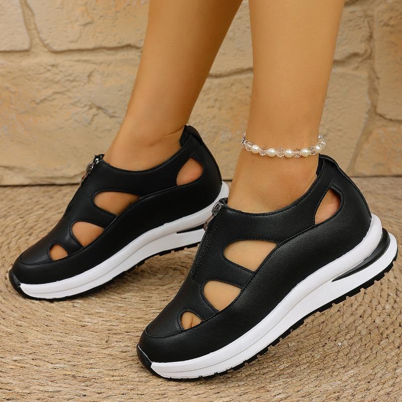 Fashion Ladies Shoes 2025 New Closed Toe Women's Sandals Fashion Plus Size Casual Summer Hollow Out Light Comfortable Wedge Sandals