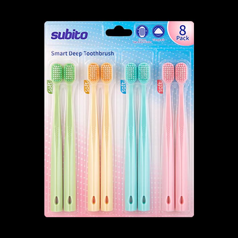 Shubitu Deep Clean Soft Bristle Toothbrush (8-Pack)