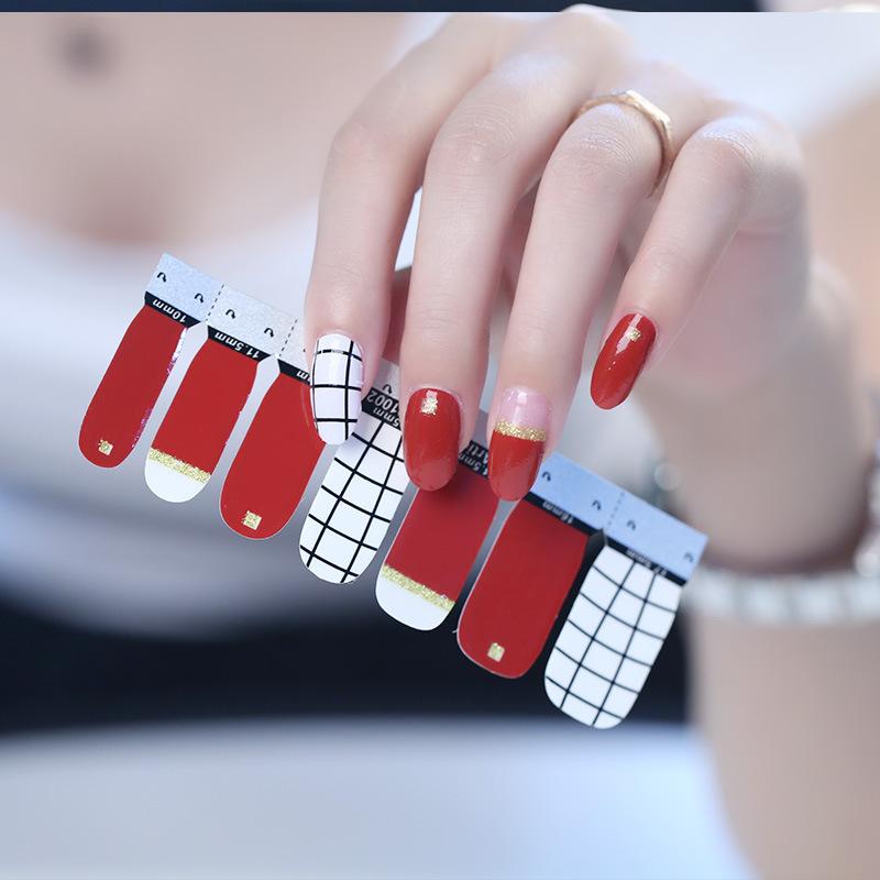 Ins Style Nail Polish Film Full Nail Patch 14-finger UV Nail Patch Manicure Patch Manicure Patch