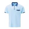 Men's Fashion T-Shirt: Colour-blocked Pocket Polo Shirt – New Relaxed-Fit Sports Top