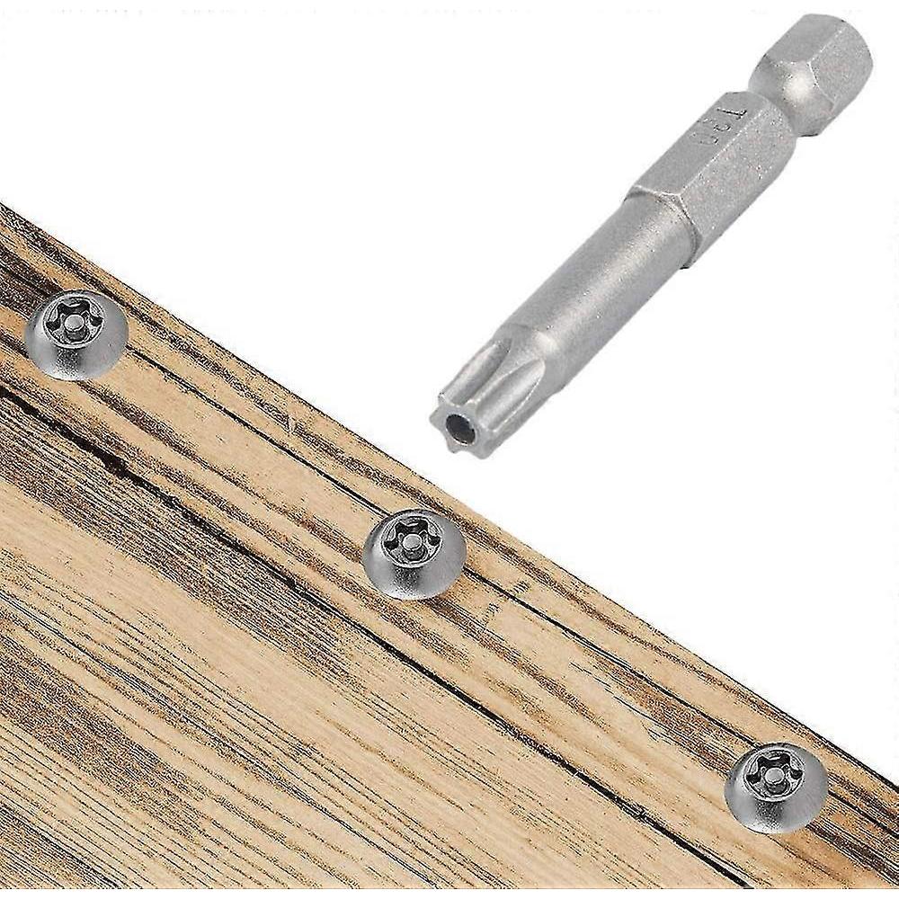 12 Pack T5-T40 S2 Hex Torx Screwdriver Bit Set Tamperproof Security Steel Star Tool Kit,,Silver