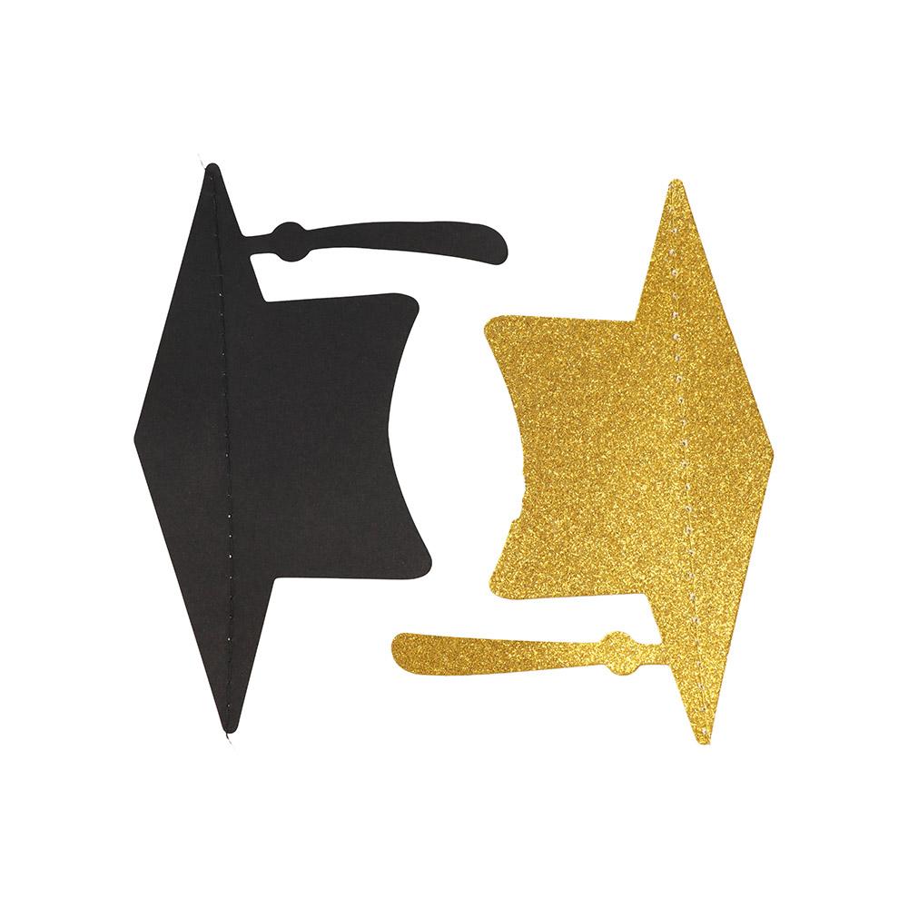 4m Graduation Bachelor Hat Paper Glitter Graduation Party Hanging Decorations  School Celebrations