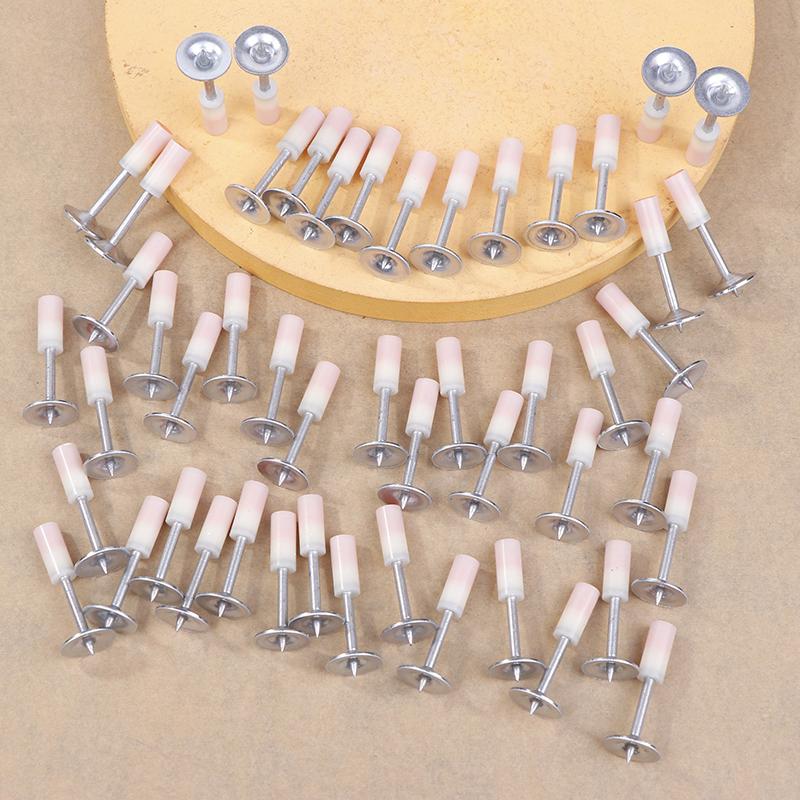 50Pcs Steel Nail Manual Rivet Nail Gun Round Nails Concrete Wire Slotting Slotting Device Metalworking Fastening Tool