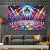 2D background fabric, 1 piece, filled with flashing disco lights, suitable for birthday parties and photography studios