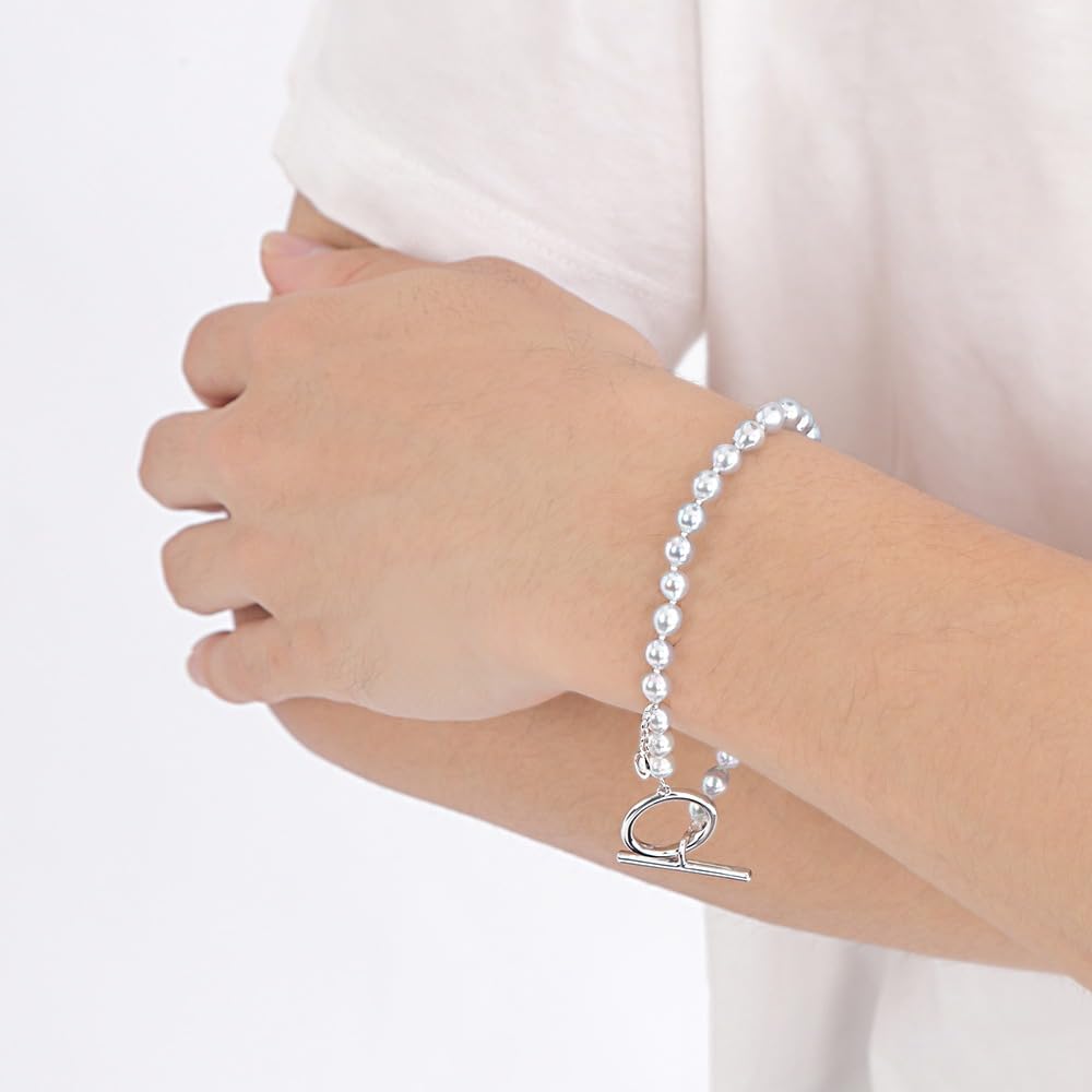 [Moon Label] Baroque Pearl Bracelet 5.0mm Baby PearlAkoya Pearl Bracelet for Women, Men, and Unisex Pearl Bracelet [Gift Wrapped]