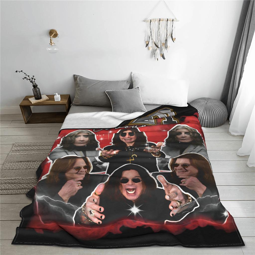 Black Sabbath Ozzy Osbourne Blanket Back To The Beginning Tour Warm Plush Bedding Throws For Travel Office Flannel Bed Cover