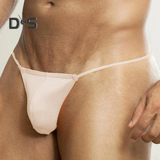 Sexy Herren-Tanga, niedrige Taille, U-konvex, T-String-Stil, atmungsaktive Unterwäsche, freie Bewegung, einfarbige Slips für den Alltag