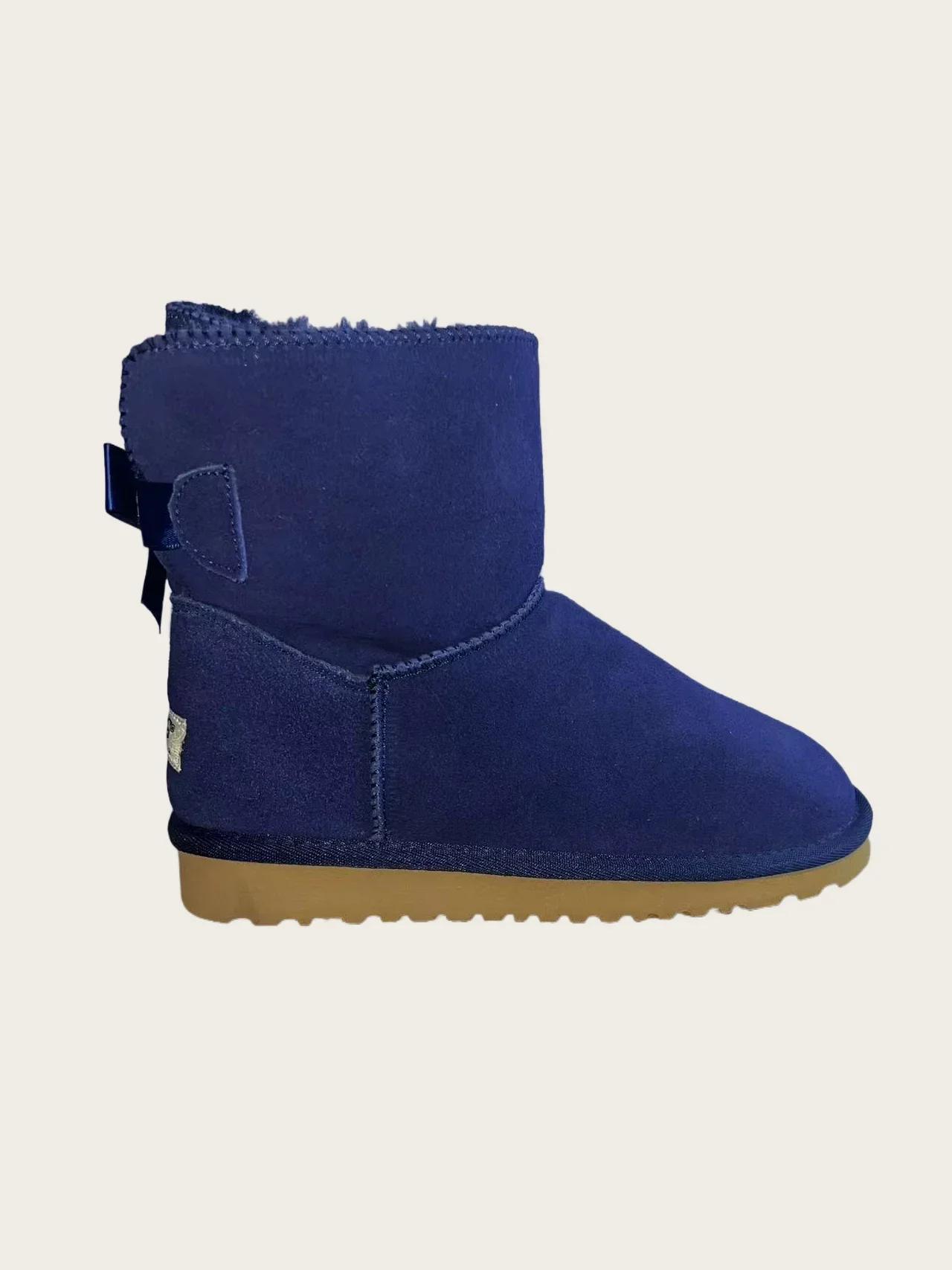 2026 Winterlaarzen Bont Dames Sneeuwlaarzen Echt Schapenvacht Wol Laag Uitgesneden Warme Bontschoenen Man en Vrouw Winter Korte Laarzen Super Mini 37