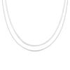 Collier clavicule double couche plaqué argent S925 – Style 2021, simple et polyvalent pour femme