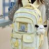 Schoolbag New Fresh and Sweet High-value Backpack Female Dopamine Transparent Pain Bag Japanese Junior High School Students Backpack Female