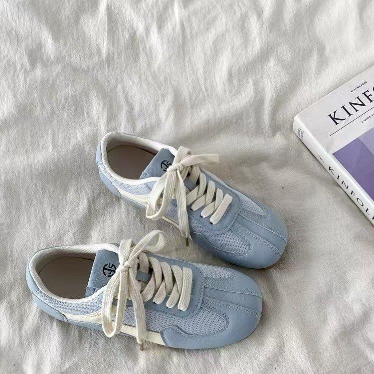 Fashion 2025 New Fashion Casual Women Flats Shoes Heels Leather Lace-up Comfort Round Toe Spring Party Summer Shoes Woman
