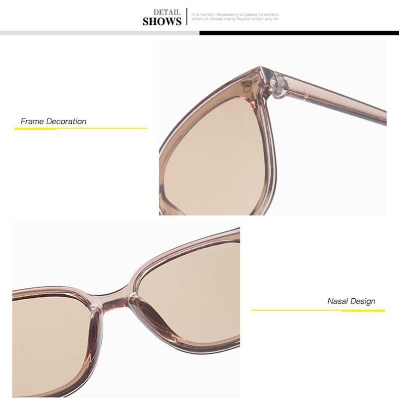 Klassiske Vintage Firkantede Solbriller Kvinner Cat Eye Solbriller Dame Klassiske UV400 Utendørs Feriebriller