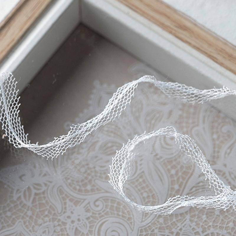 

1M Gradient Color Lace Mesh Fabric Nail Art Decoration Diy Bowknot Nail Art Charm For Manicure Design Accessory as the picture