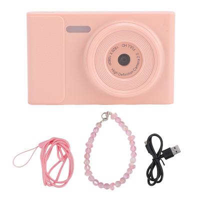 Appareil photo numérique 1080P 48MP Caméra Vlog avec double objectif avant et arrière Caméra vidéo de voyage pour la photographie Rose