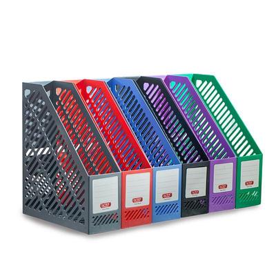 Single Desktop Folder Organizer Plastic File Rail Office Supplies Thickened Single Grid File Frame