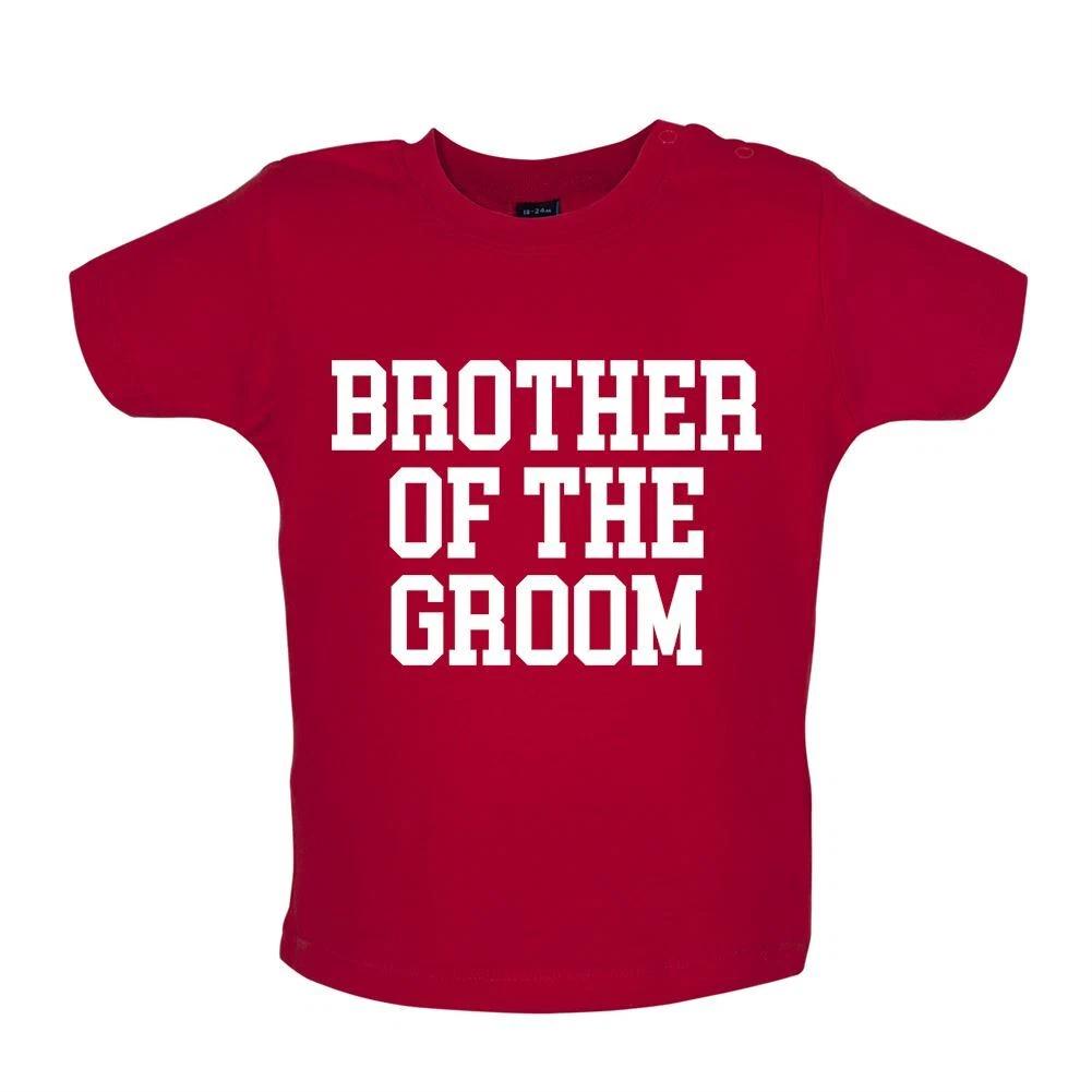 

Brother Of The Groom - Baby Kids Boys Girls Unisex T-Shirt / Babygrow - Wedding Gift Funny Speech Stag 100