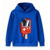 Kids Boys Girls Pullover Hoodie, Funny Gameboy Popsicle Printed Casual Long Sleeve Hooded Sweatshirt, Let's Have Fun Pattern Tops for Game Lovers Chil