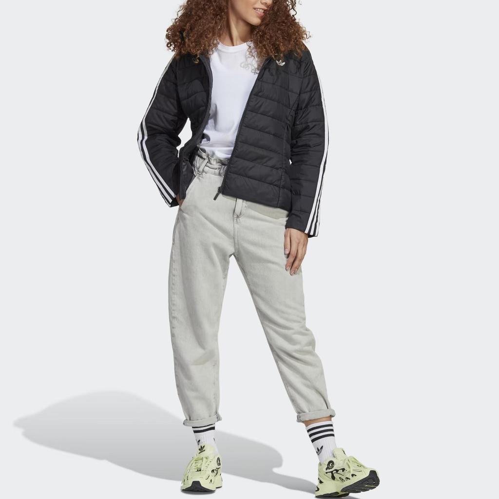 adidas Giacca imbottita slim premium con cappuccio Originals Nera Donna HM2612