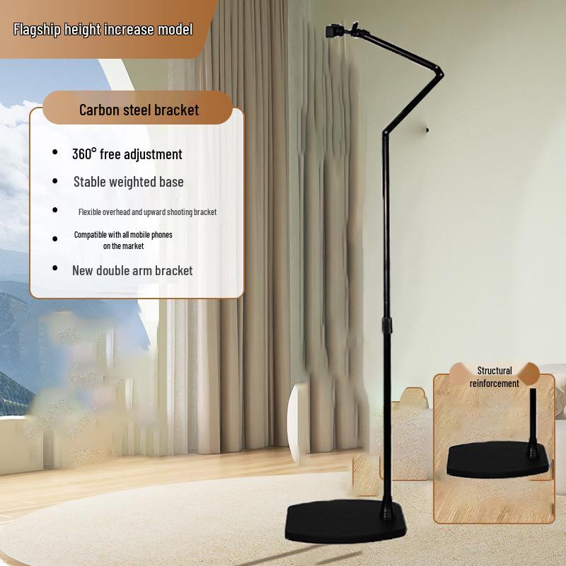 360° Rotating Mobile Phone Holder Stand for Overhead and Mirror Live Streaming