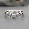 Vintage Elegant V-Shaped Thumb Stackable Decorative Ring for Women, Suitable for Wedding, Party, Holiday, Casual Daily Wear