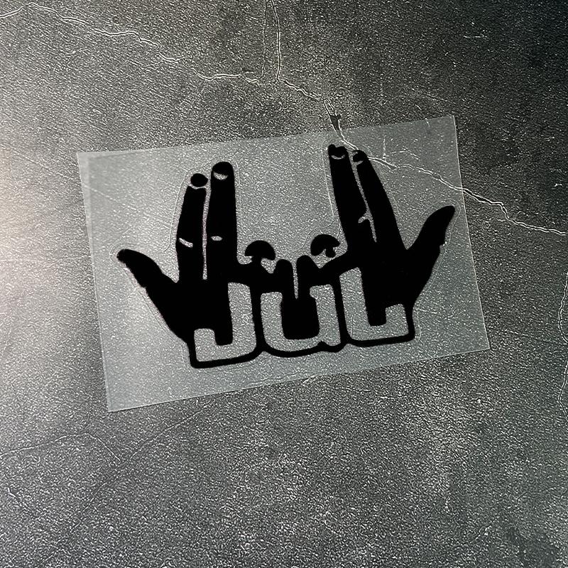1PC Rock Music JUL Gesture Car Stickers Waterproof Vinyl Decals for Auto Window Bumper Rear Windshield Motorcycle Laptop Decors