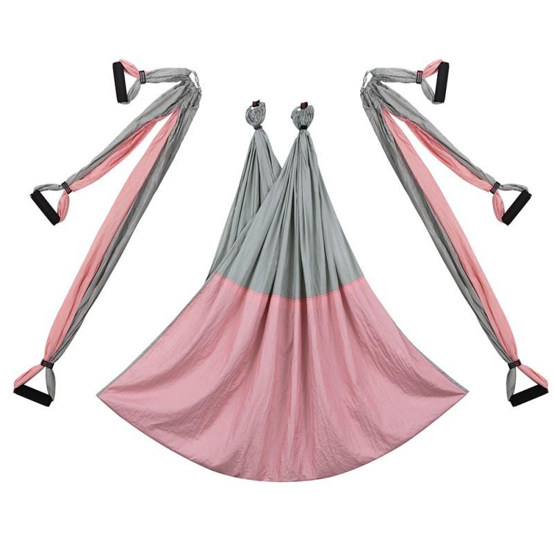 Aerial Yoga Hammock Set With Spreader Bar Extension Straps Inversion Fitness Training