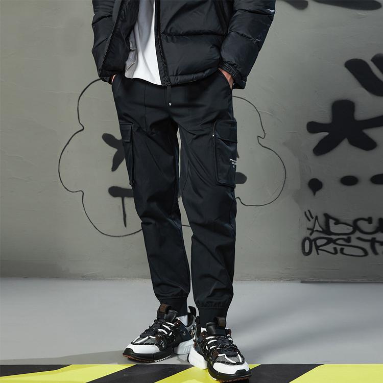 Li Ning Anti-Five Series Cuffed Casual Work Pants Men Pants Standard-Black AKXQ481-2