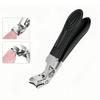 High Quality Nail Clippers Long Handle Black Textured Grip Available Manicure Fingernail Cutter Thick Hard Toenail Scissors Tool